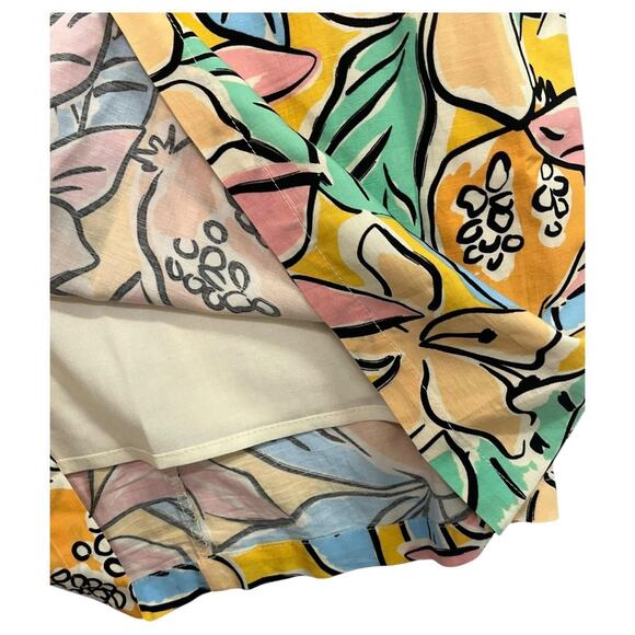 ASTR The Label Dress Womens XS Orange Talula Tropical Papaya Cutout Linen Blend - Picture 4 of 13